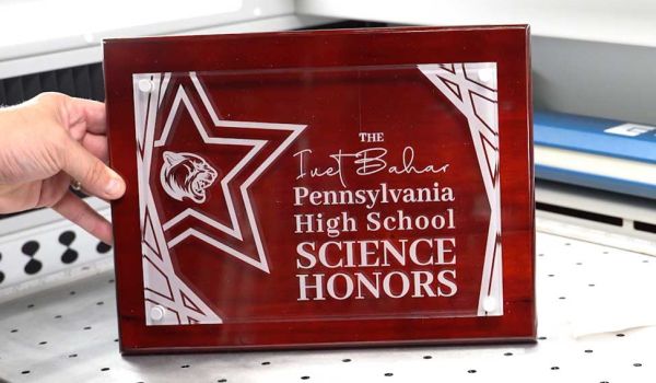 clear acrylic high school science award
