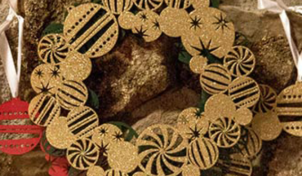 Engraving a Christmas Wreath