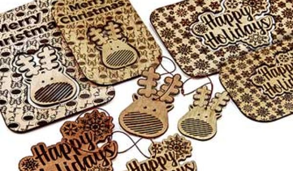 laser cut christmas cards with popout ornament