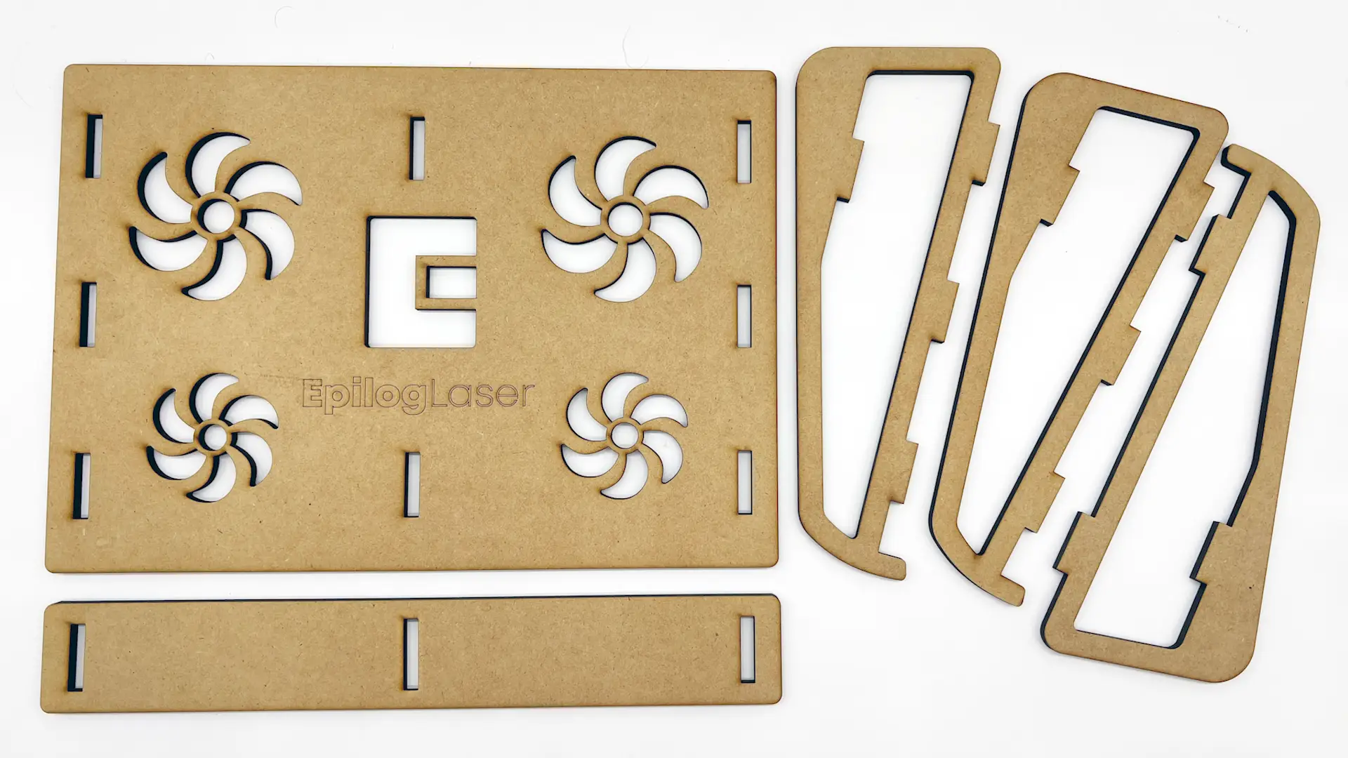 mdf laptop stand pieces laser cutting complete