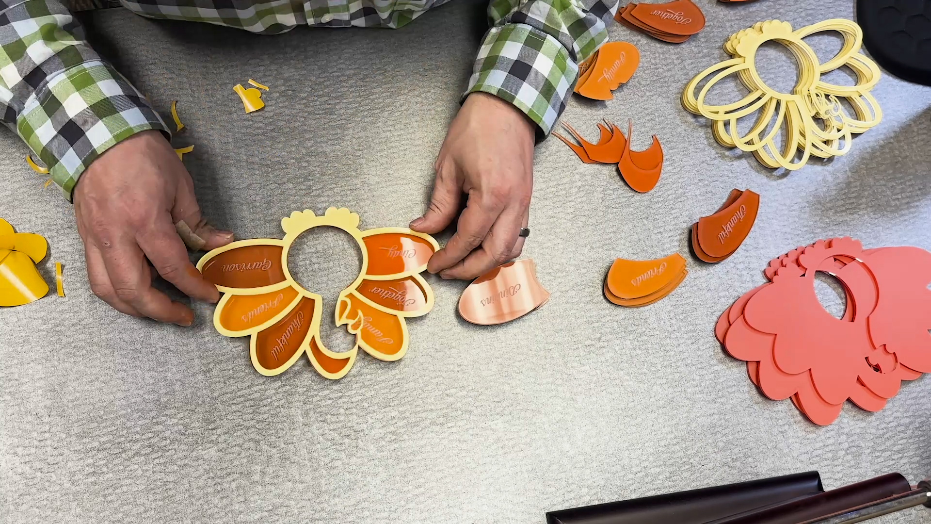 assemble laser cut napkin holders