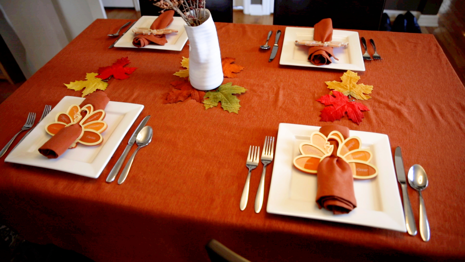 set the table with laser cut napkin holders