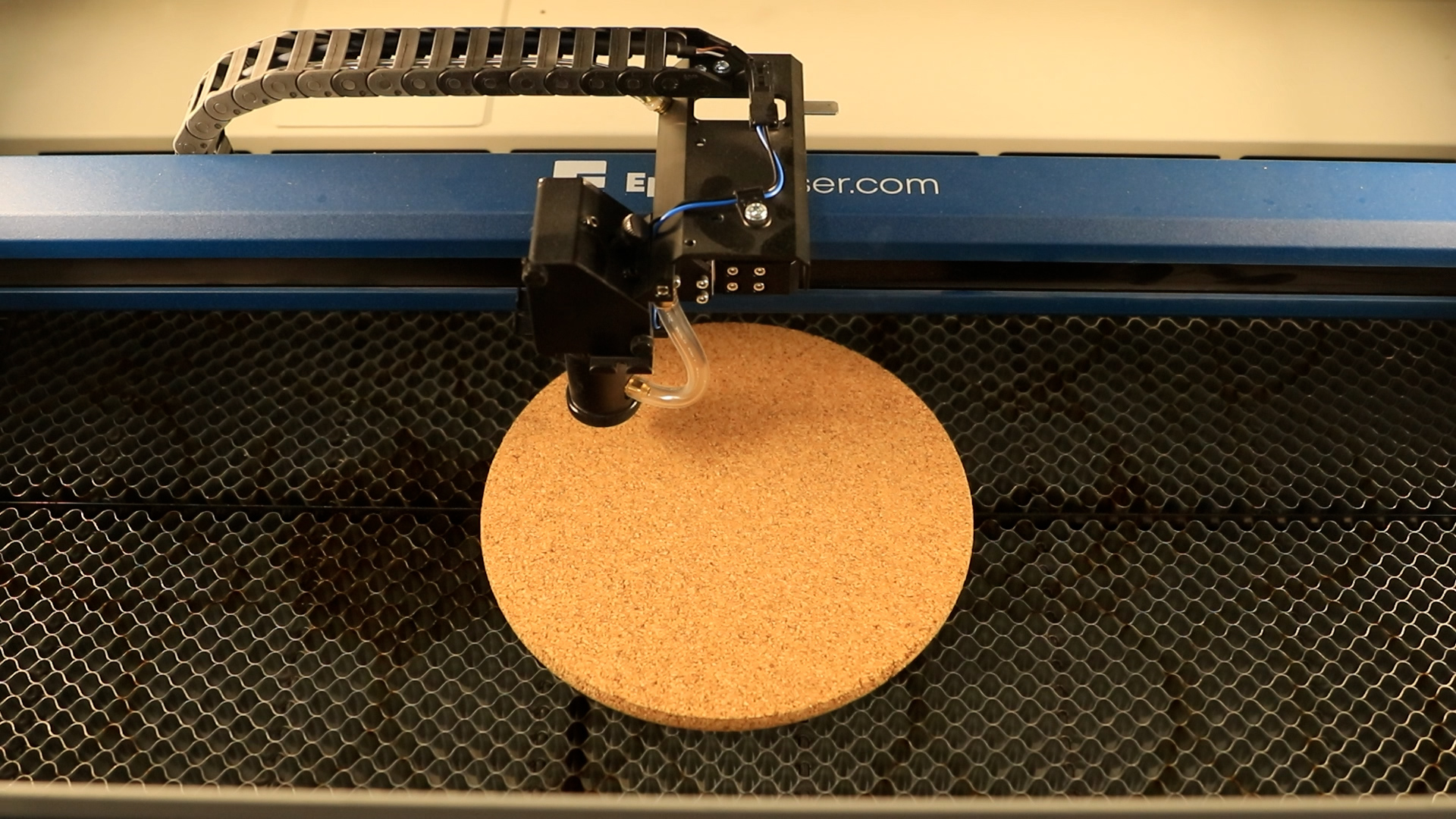 cork potholders in epilog laser system