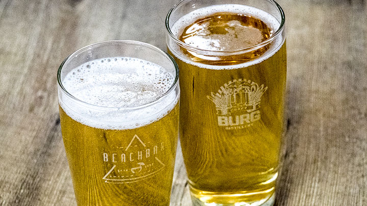 Laser Etching Nucleation Points on Beer Glasses