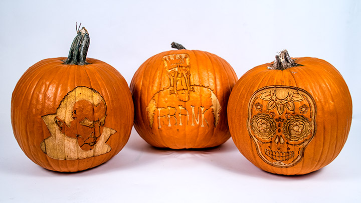 custom laser engraved pumpkins