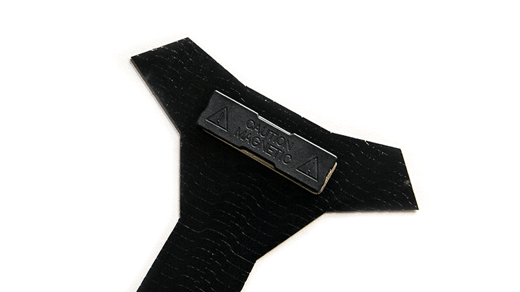 A magnetic name badge will secure the tie around the collar area.