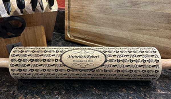 laser engraved rolling pins