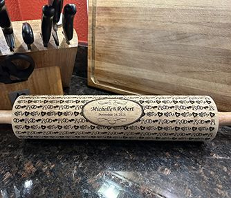 laser engraved rolling pins