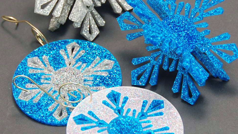 Engraved Snowflakes Ornament, Cutting Machine & Laser Cutting Designs